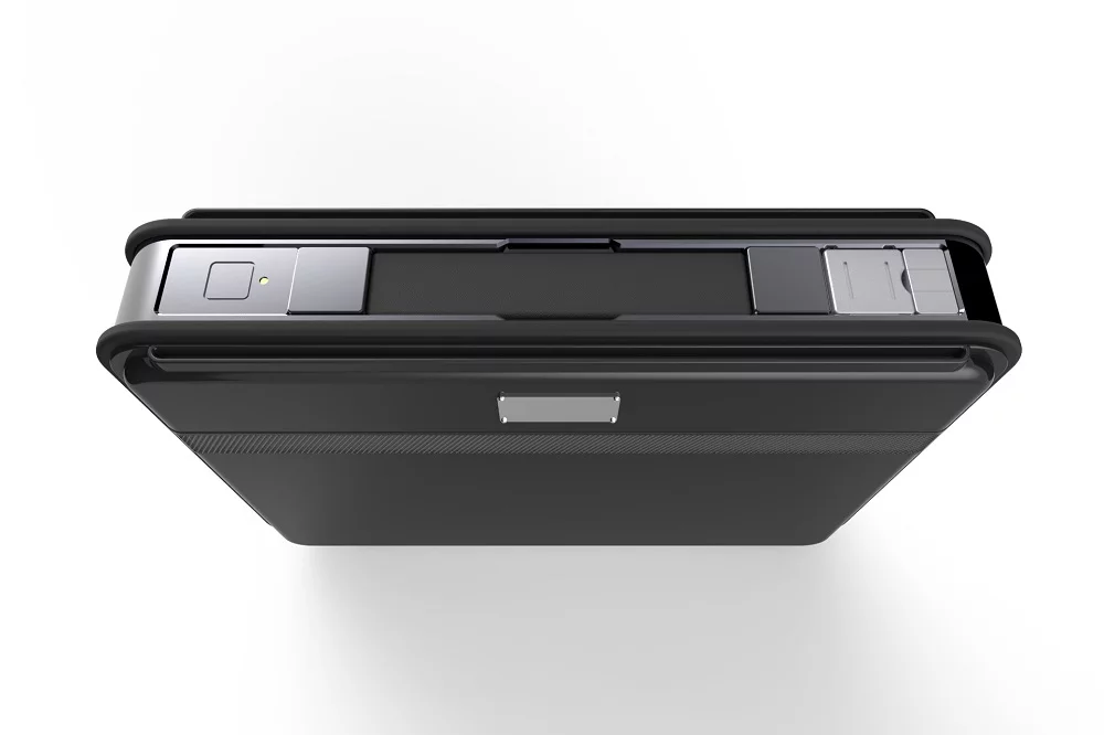 The iMbrief briefcase has an aluminum-alloy shell