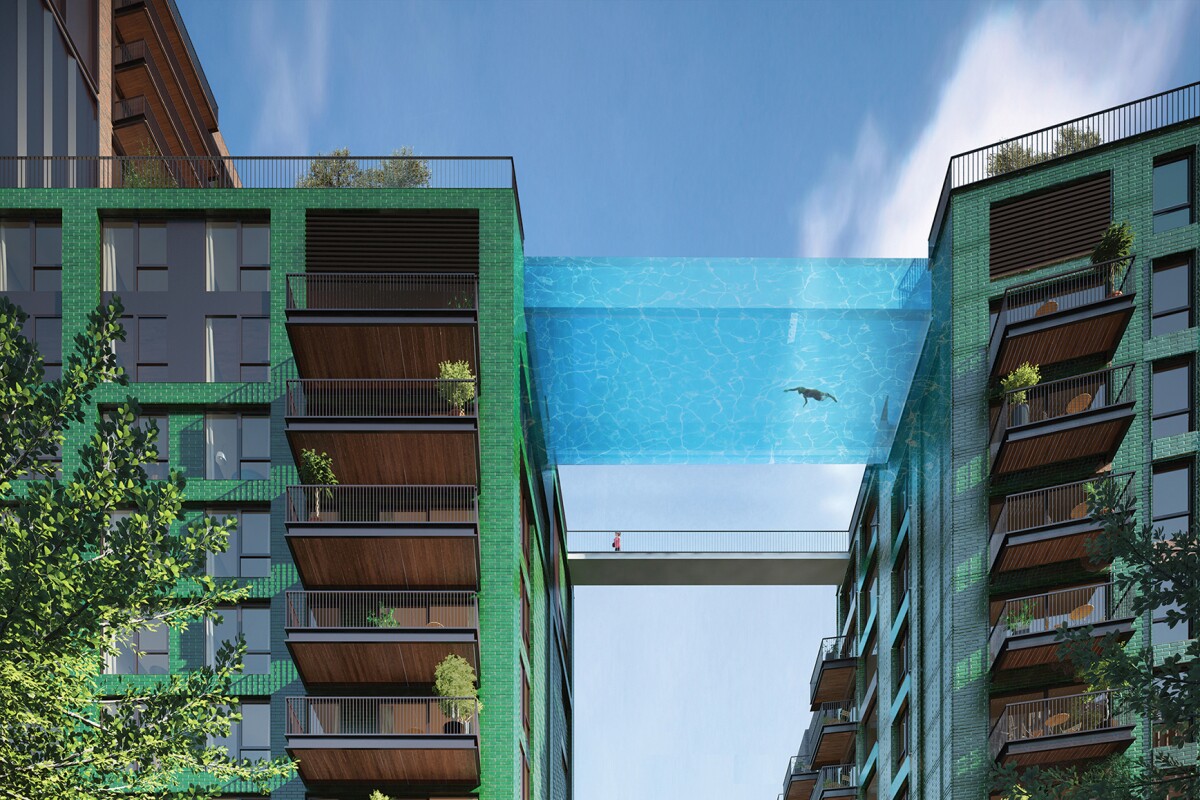 Residents Can Swim Across 100 Ft High Sky Pool To Neighboring High Rise Residents Can Swim Across 100 Ft High Sky Pool To Neighboring High Rise
