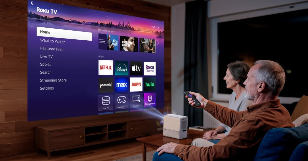 Budget-friendly smart projector with Roku TV integration