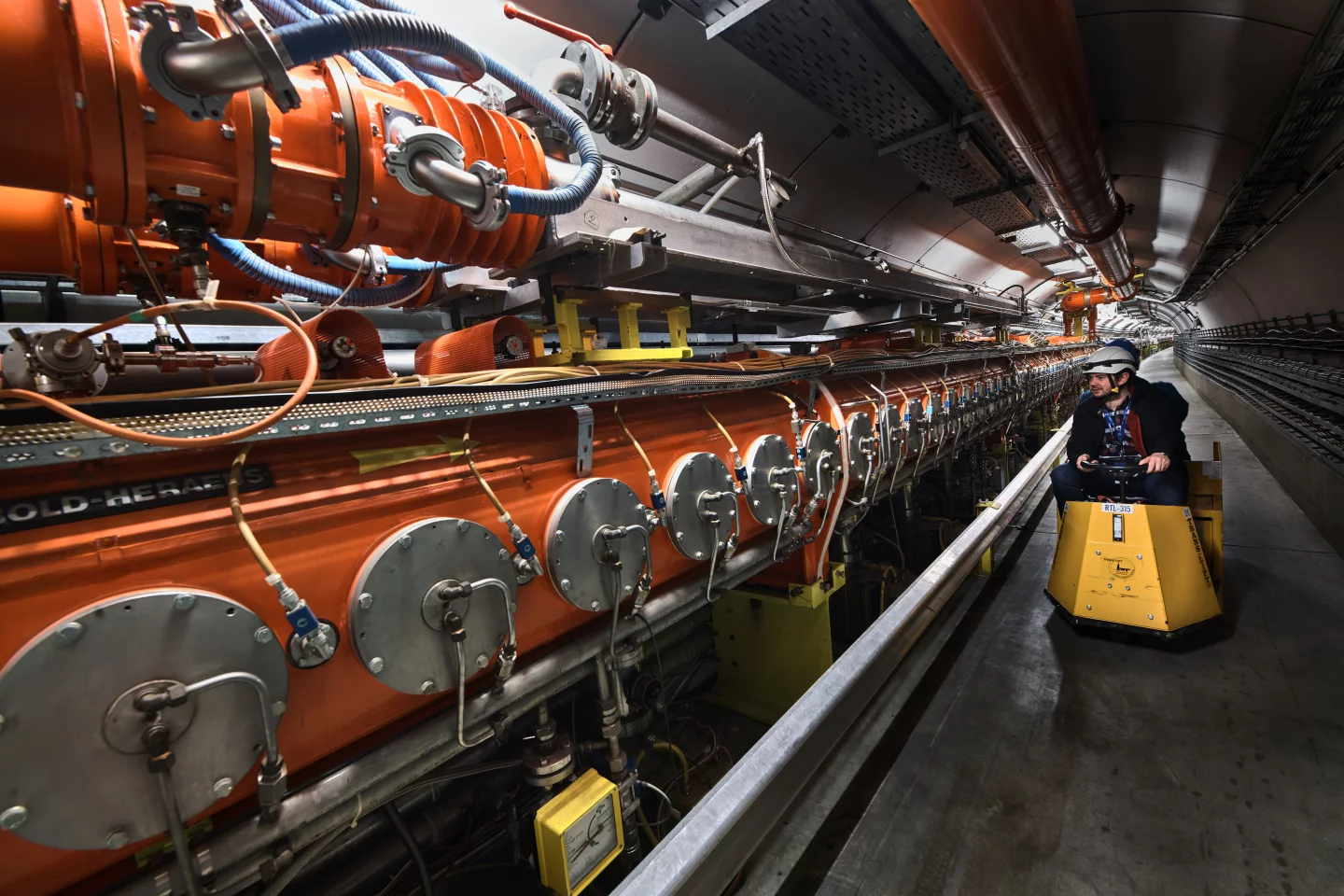 The LHC is so large that electric cars are needed to get around inside it