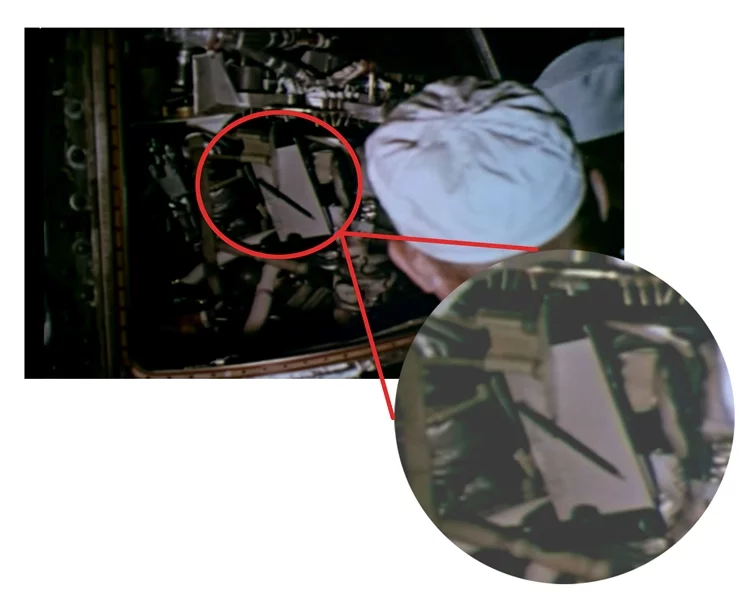 Location of the checklist on Friendship 7