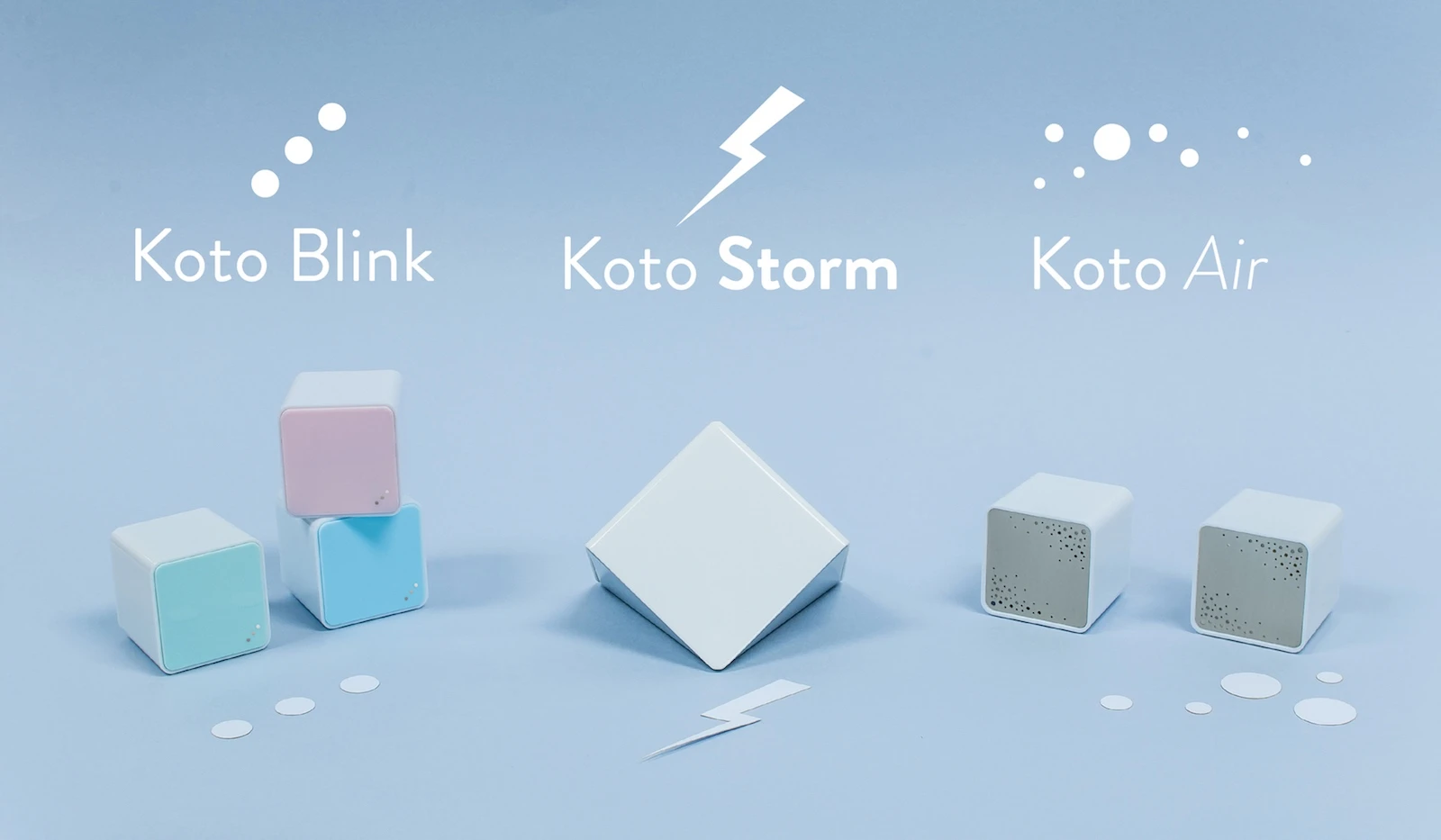 The Koto smart sensors will come in three versions: Blink, Air, and Storm