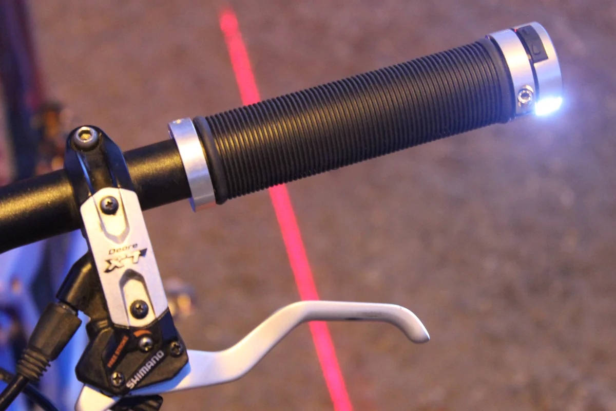 Lumma combines handlebar grips with headlights, tail lights and laser lane markers