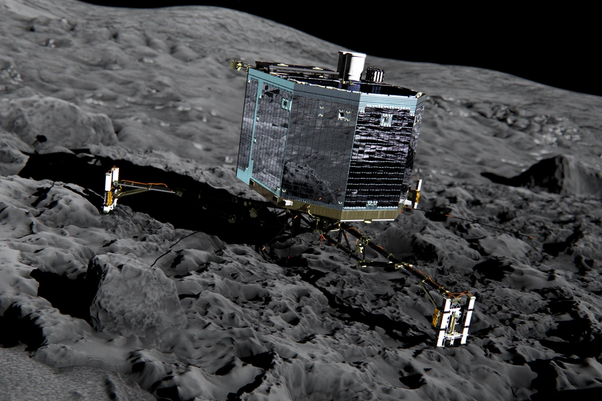 Artist's impression of the Philae lander at site Agilkia (Image: ESA)