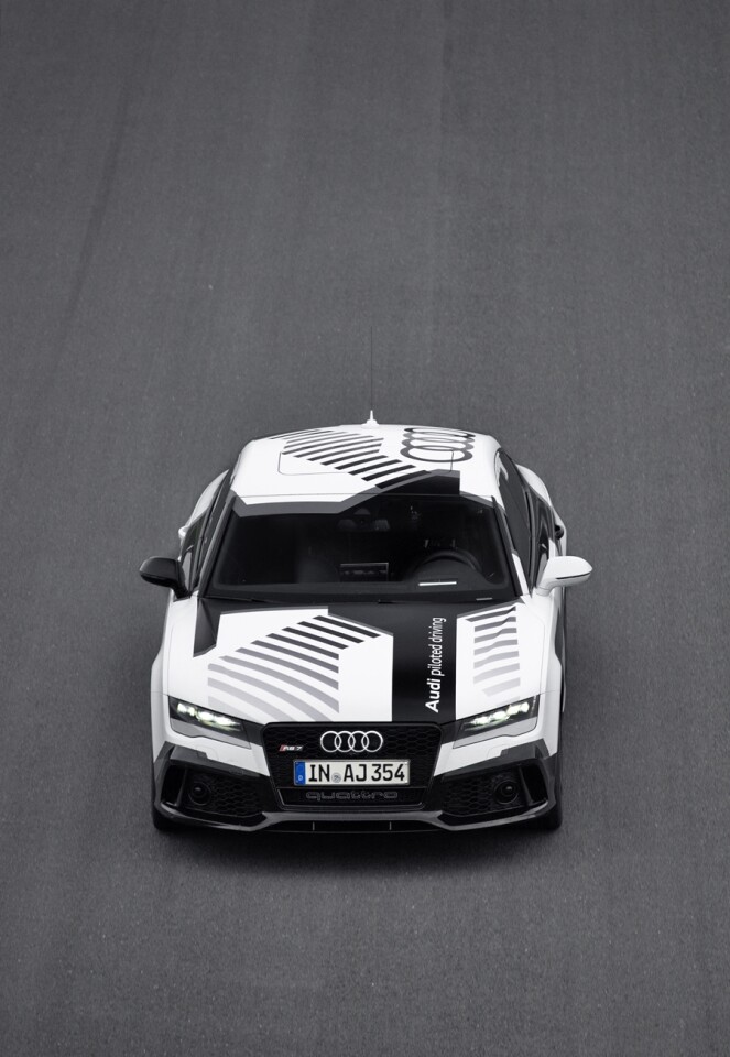 The Audi RS7 will use "specially corrected GPS signals for orientation on the track" that are accurate to within 1 cm (0.4-in)