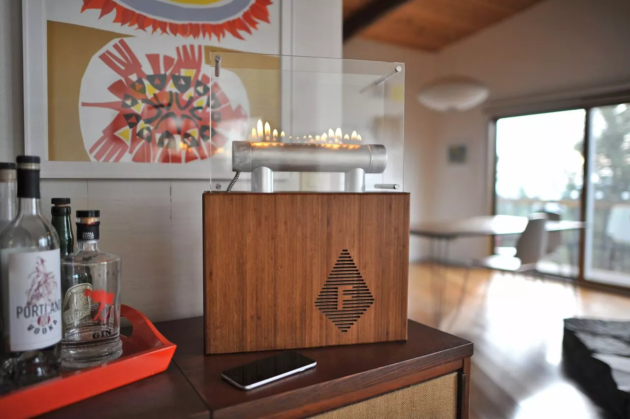 The Fireside Audiobox is designed to be a "functional piece of art," even when it's not in use