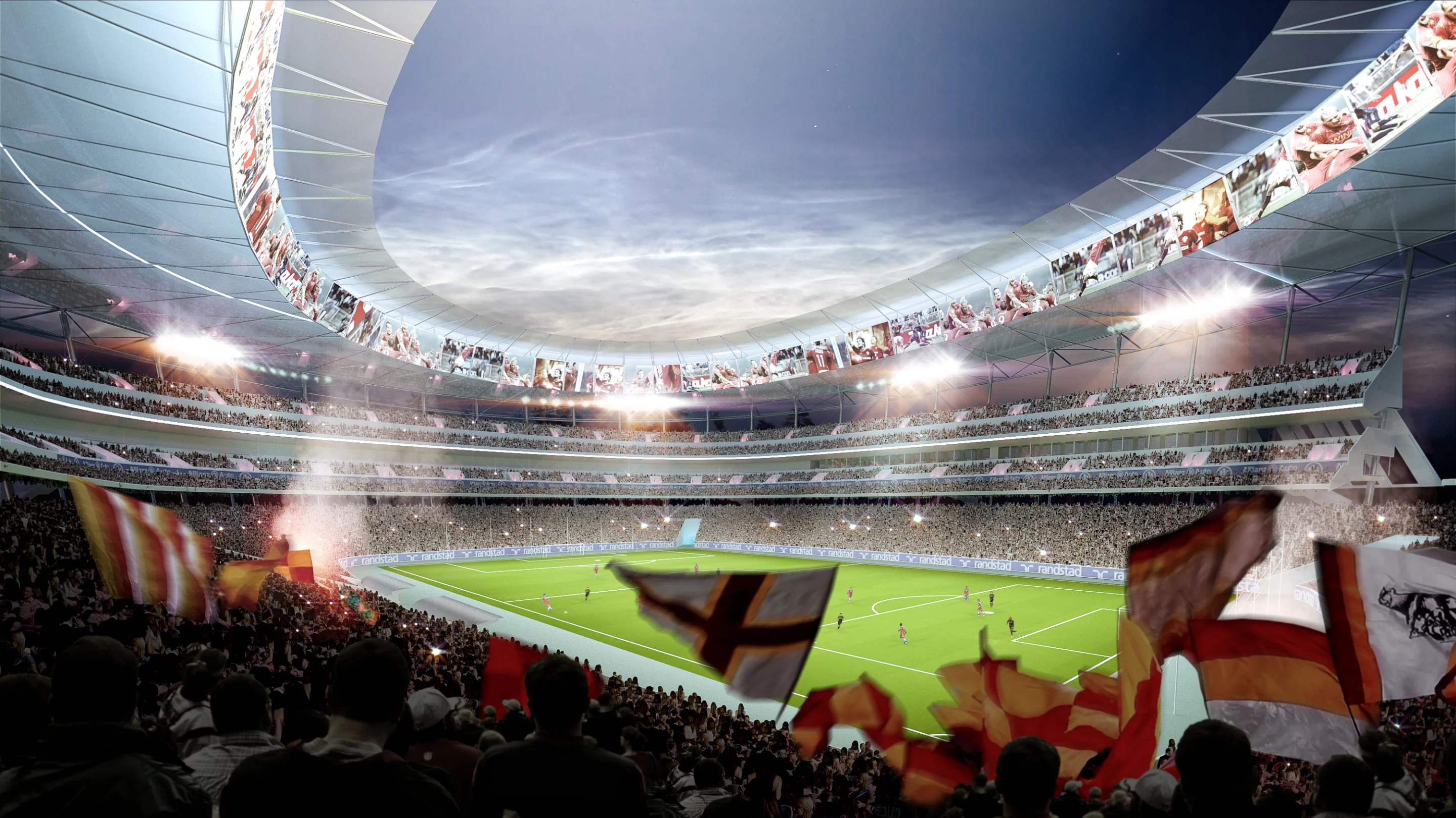 AS Roma currently shares a stadium with rivals Lazio, so is long-overdue for a venue of its own (Image: Woods Bagot)