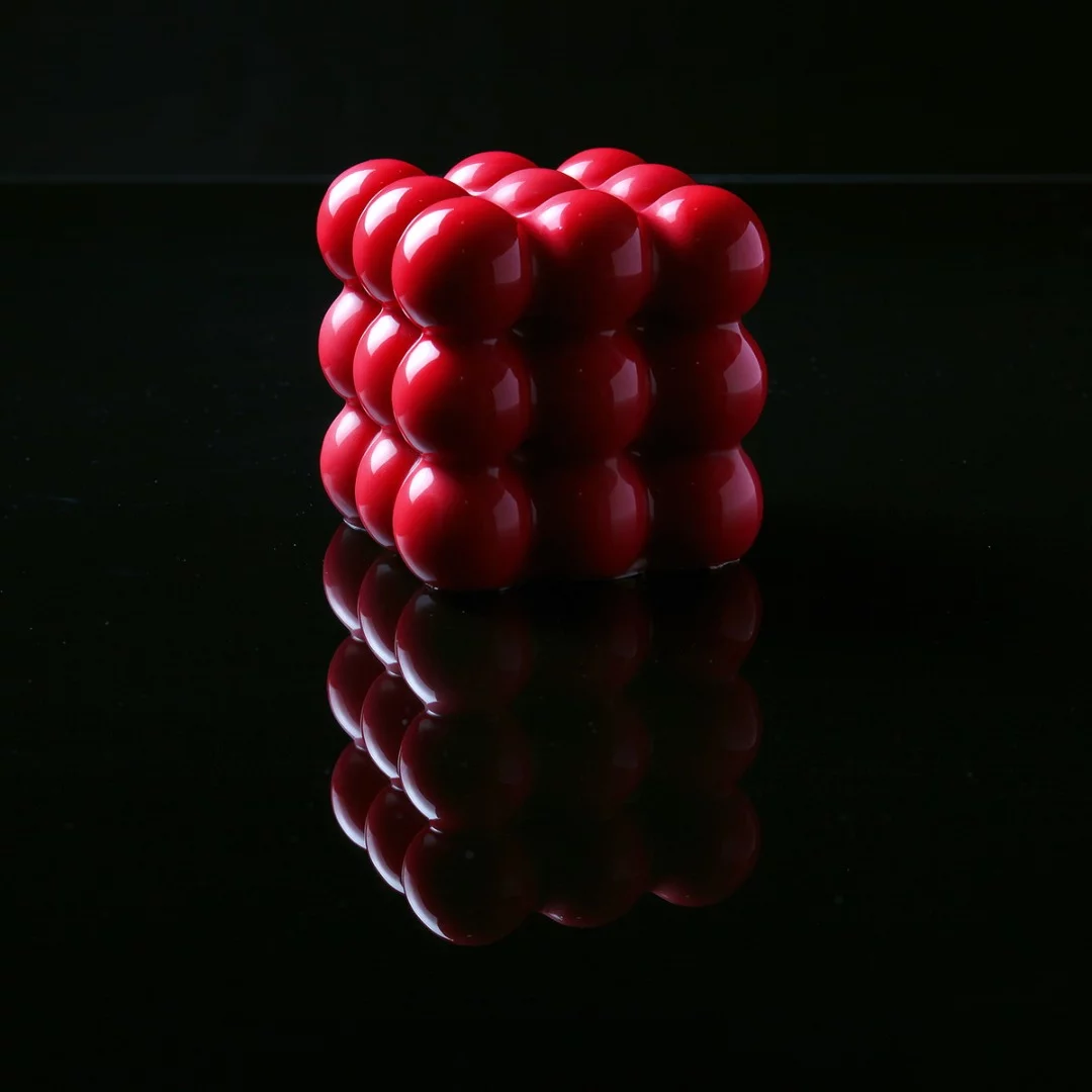 One of the early geometric moulds dubbed '3X3X3 Spheres'