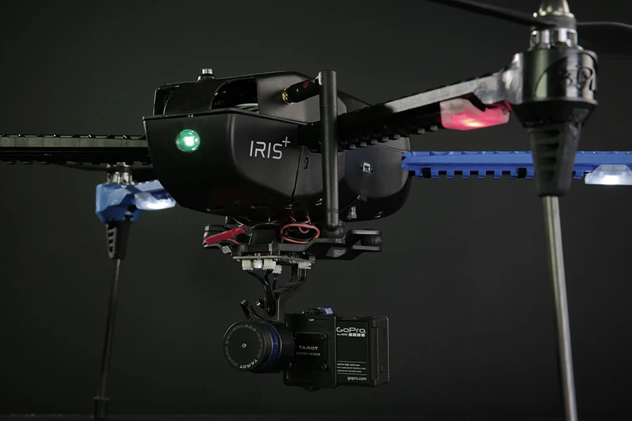 The Tarot T-2D motorized gimbal mount pans and tilts the camera to keep you centered in the shot