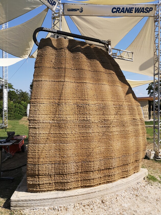 Engineers first analyze the soil samples before proceeding with printing the external structure of the house