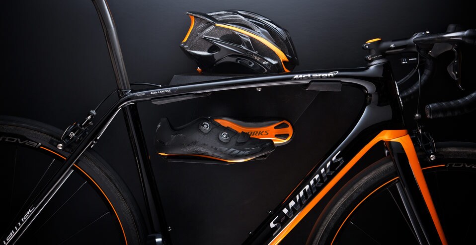 A custom color-matched helmet and shoes come with each bike