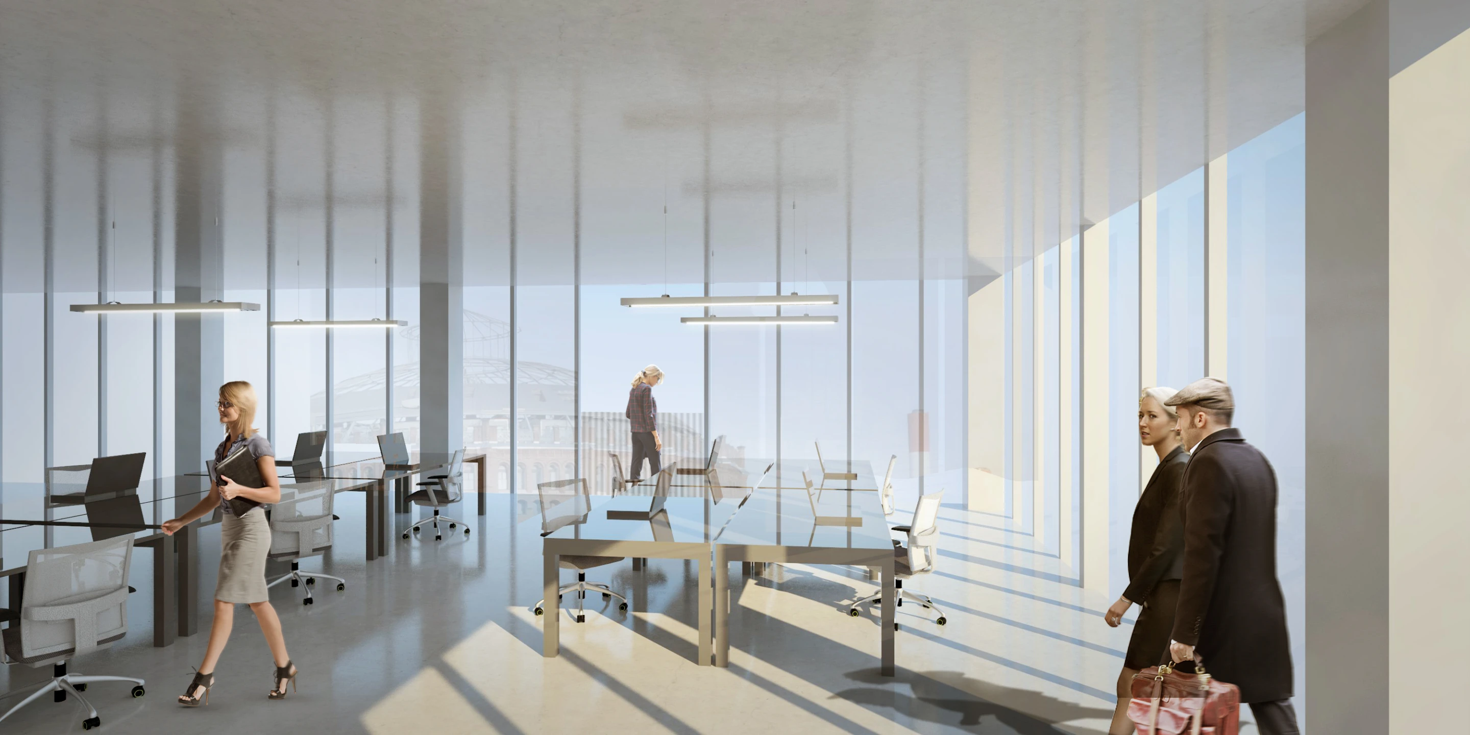 The tower will rise to a height of 110 m (360 ft) and contain 35,000 sq m (375,000 sq ft) of floor space (Image: MVRDV)