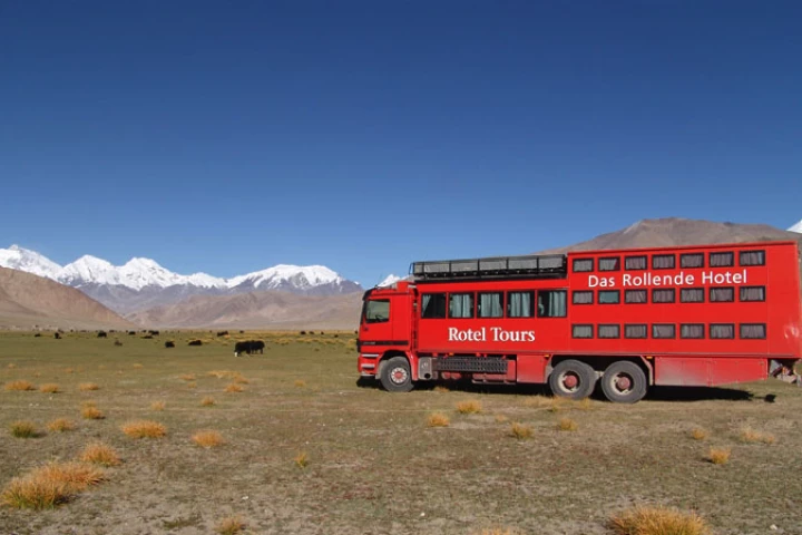 The Rotel rolling hotel takes you off the beaten track and lets you sleep in relative comfort under the stars