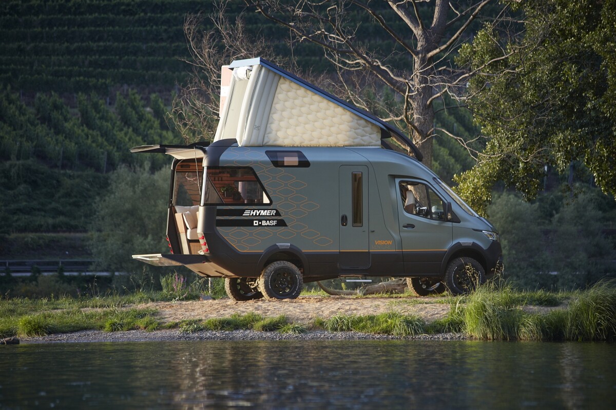 BASF's Chromacool tech means the Hymer VisionVenture can stay cool, no matter what color it is