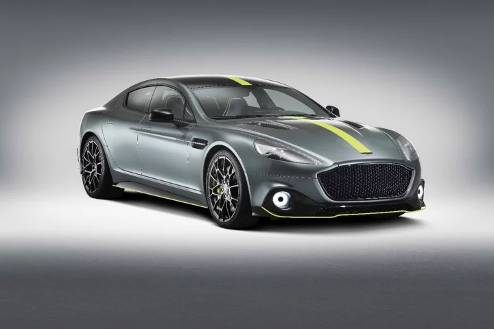 The Aston Martin Rapide AMR packs a 595-hp engine that gives a top speed of 205 mph