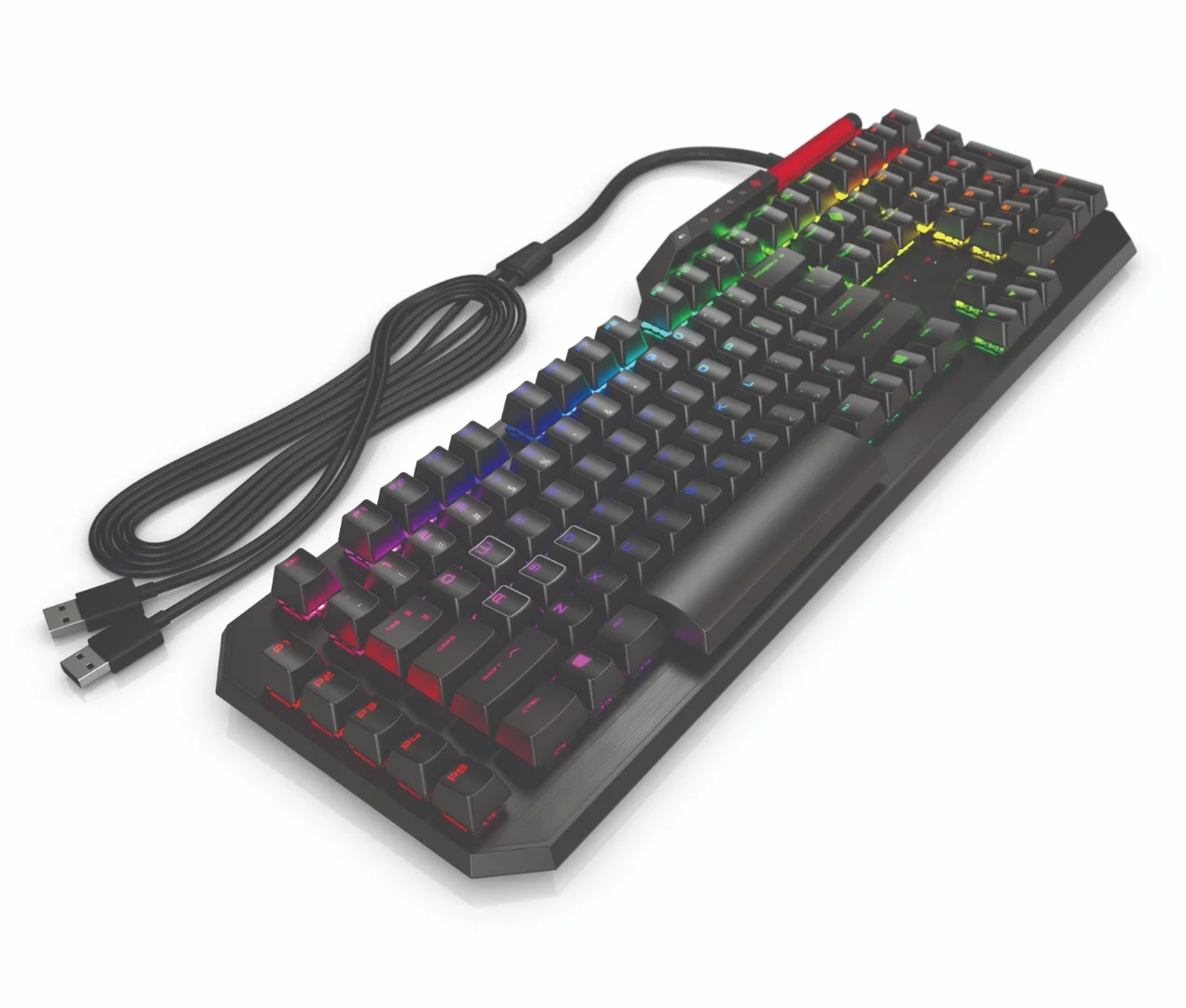 The Omen by HP Sequencer Keyboard centers around optical-mechanical Blue switch technology that promises 0.2 ms response time