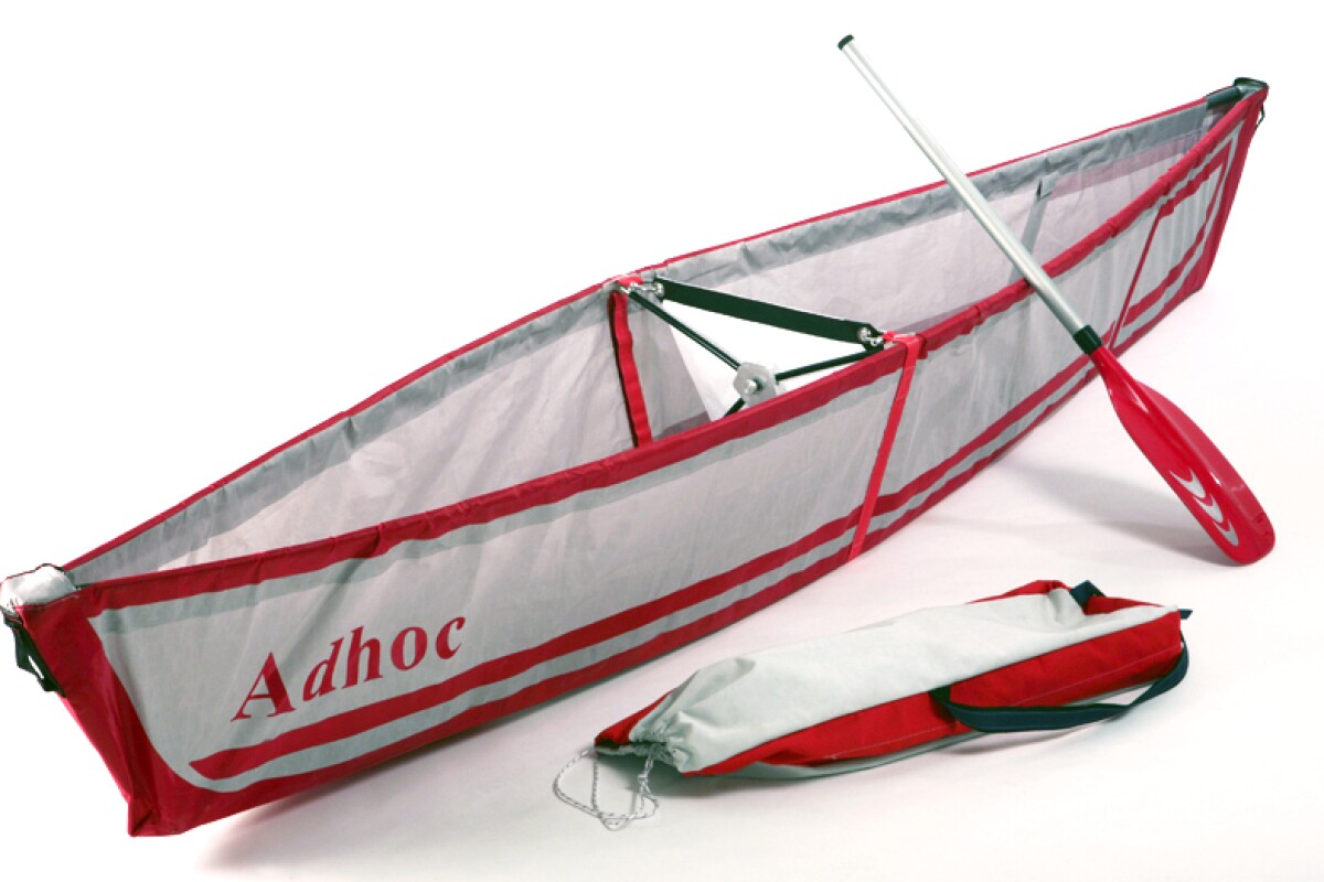Superlight folding canoe fits in a backpack