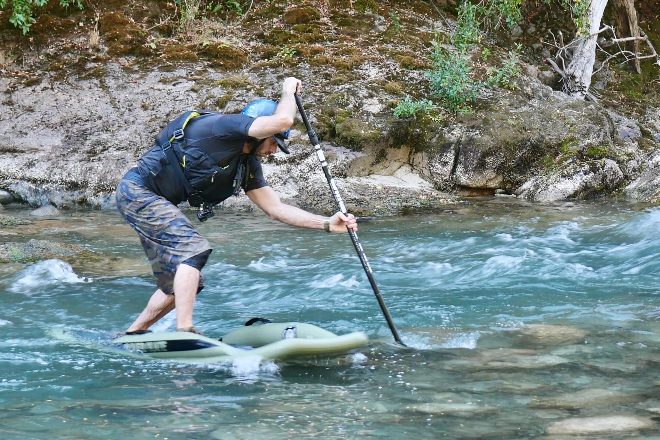The Riverskate is claimed to have excellent secondary stability, meaning it resists capsizing when heavily tilted on one edge