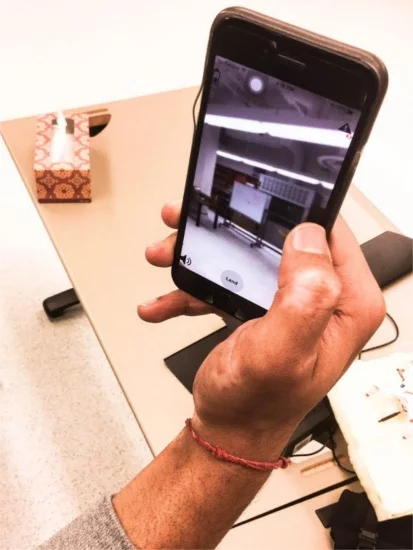 As well as a live feed from Jackie's onboard camera, the smartphone will be used to control the drone remotely