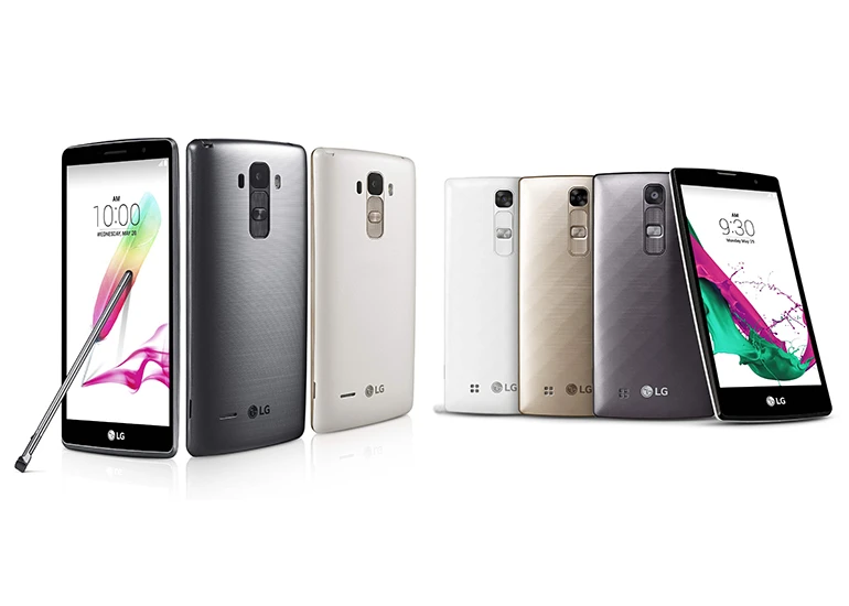 The LG G4 Stylus (left) and LG G4c (right)