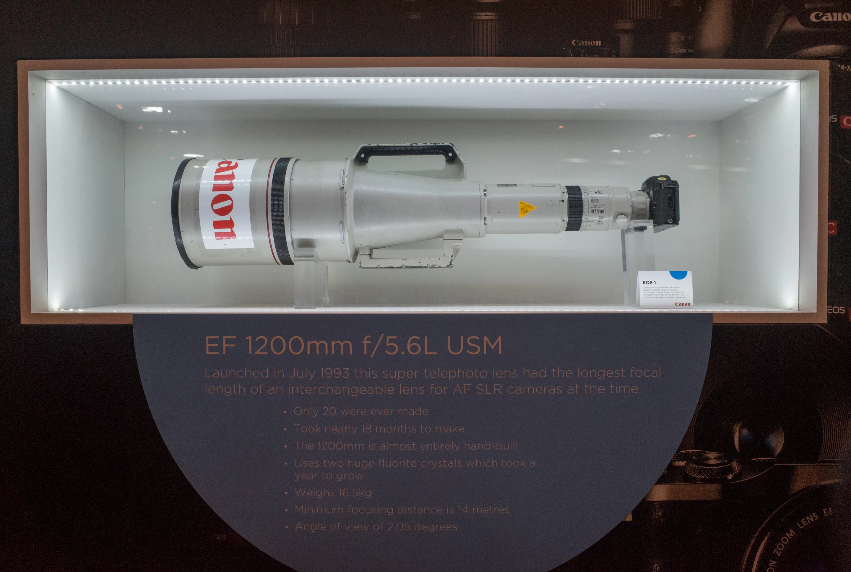 Canon had a rare 1200-mm F5.6 lens at The Photography Show 2017, but it wasn't available to try