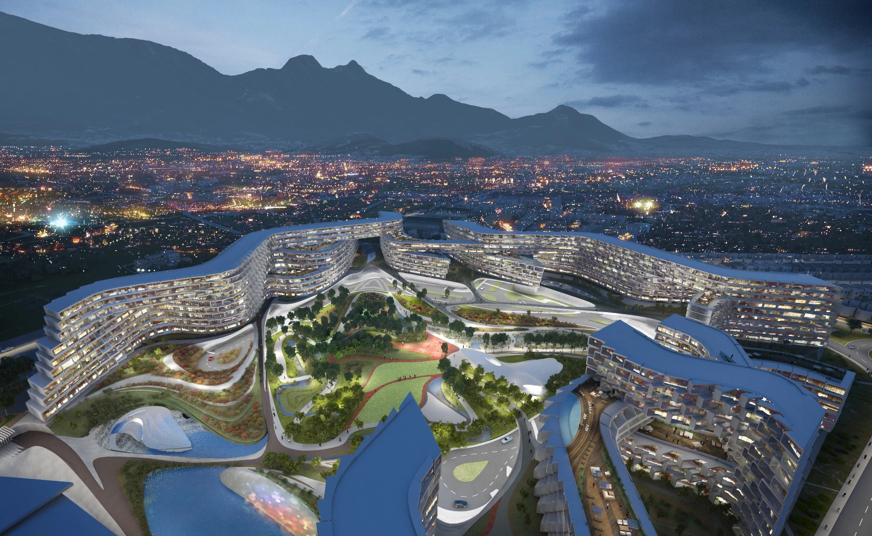 The high-end homes will enjoy access to an adjacent public park