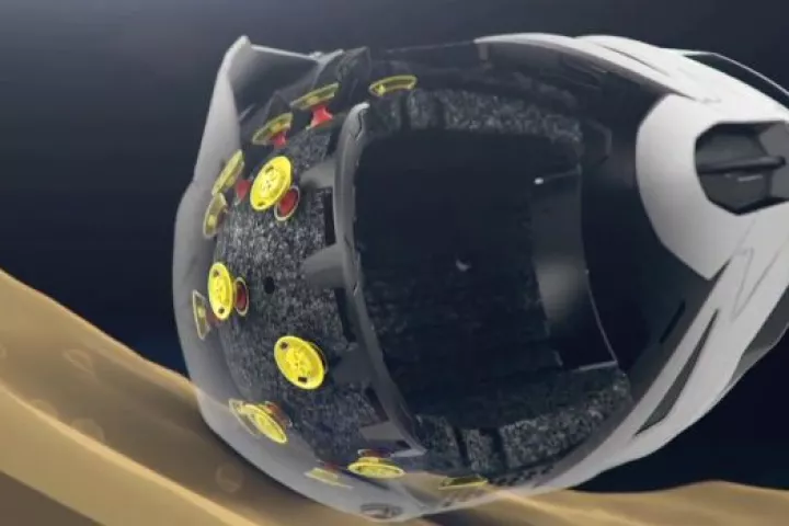 The ATR-1 helmet features an internal suspension system, allowing it to absorb a wider range of impacts than a regular helmet