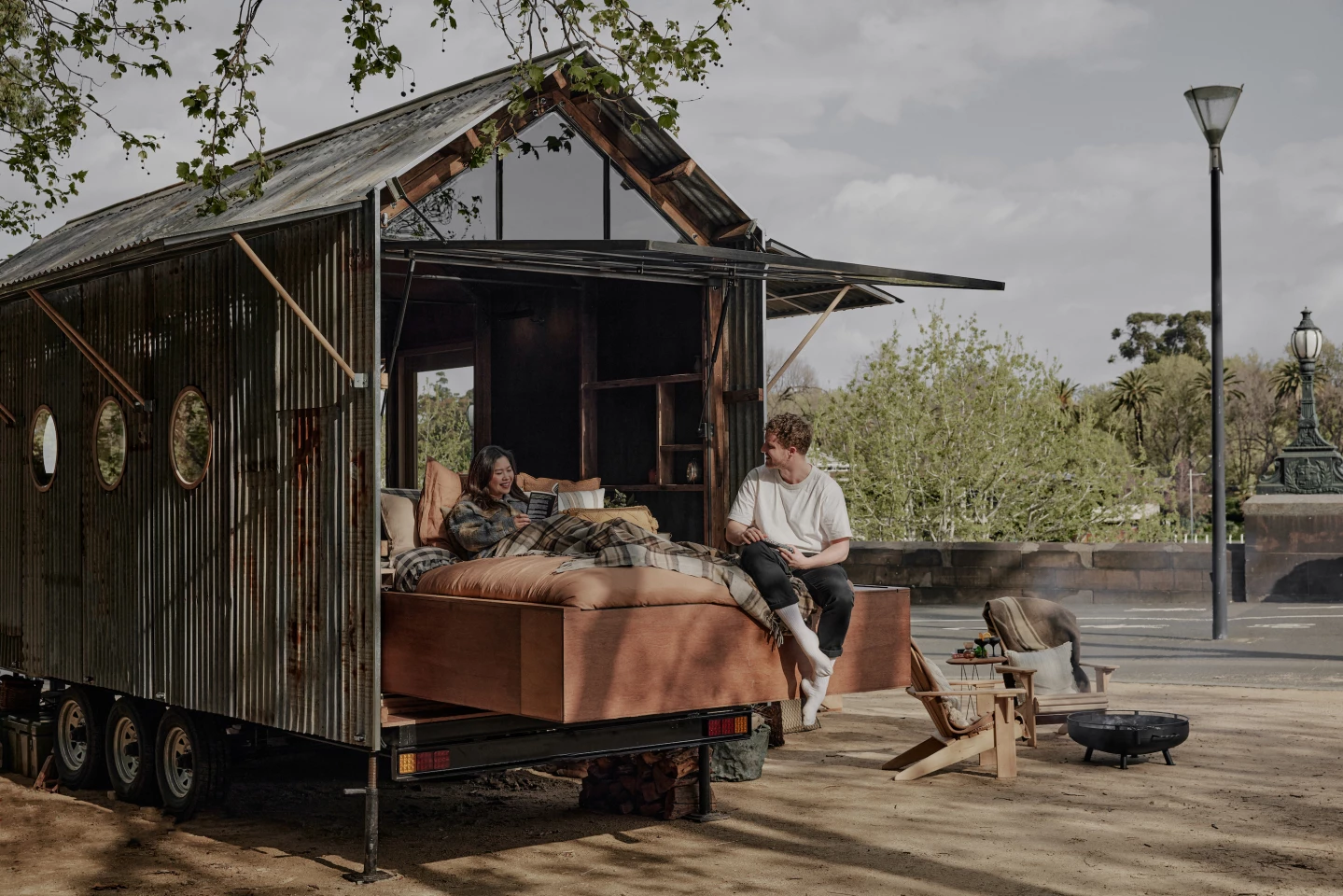 Stella the Stargazer's bed area can be draped with a mosquito net so the visitors don't get bitten at night