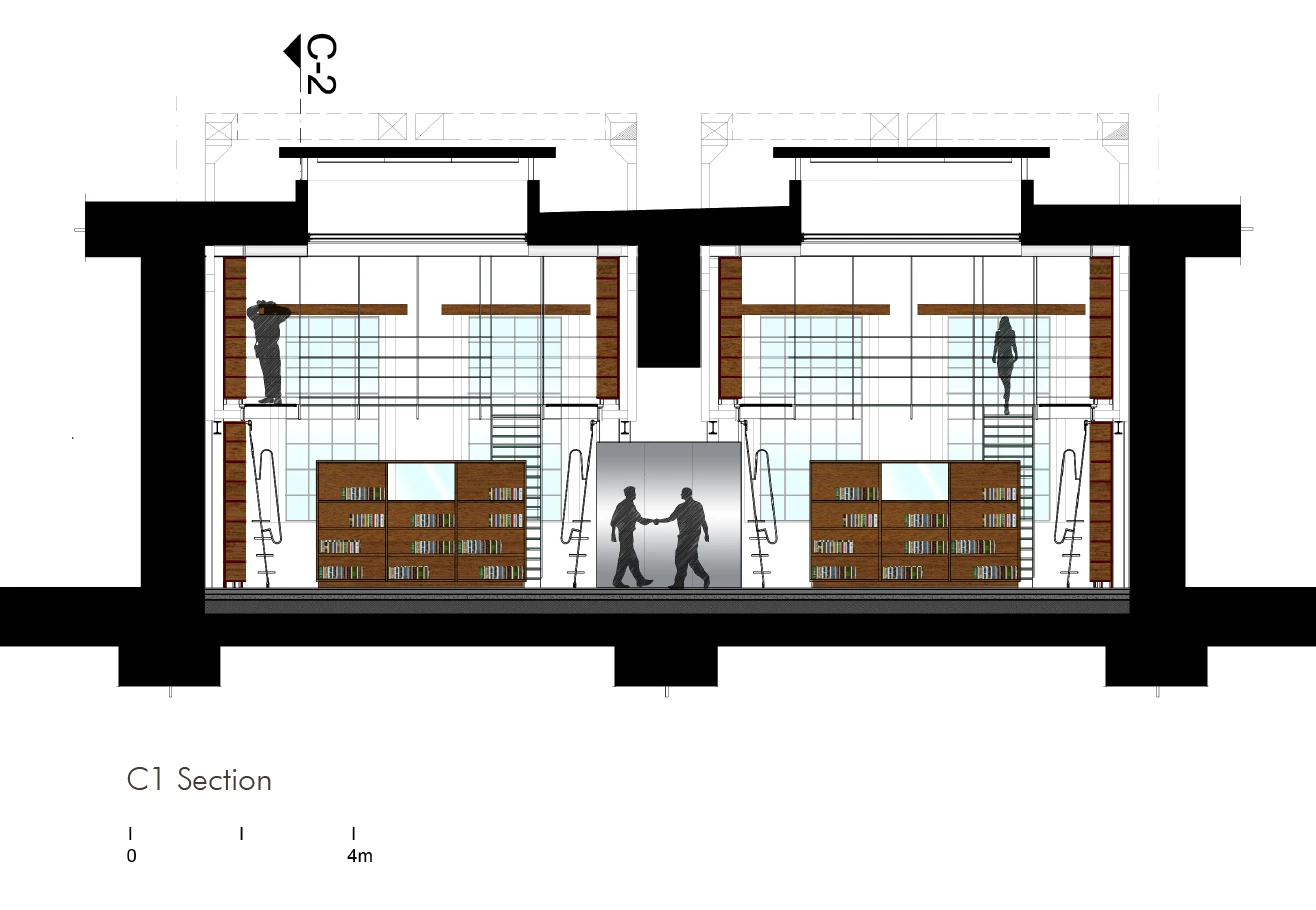 Castro Leal Library design drawing