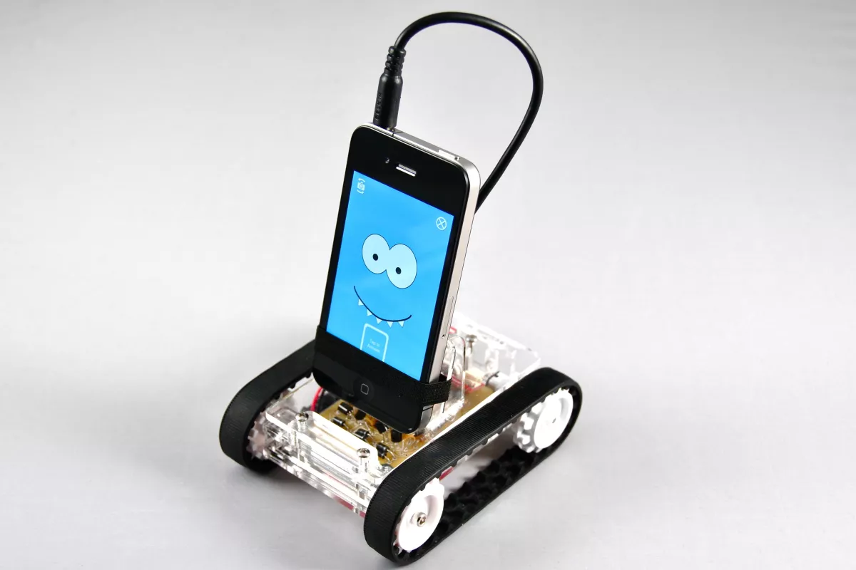 Romo is a miniature robot that uses apps on its user's existing smartphone as its 'brain'