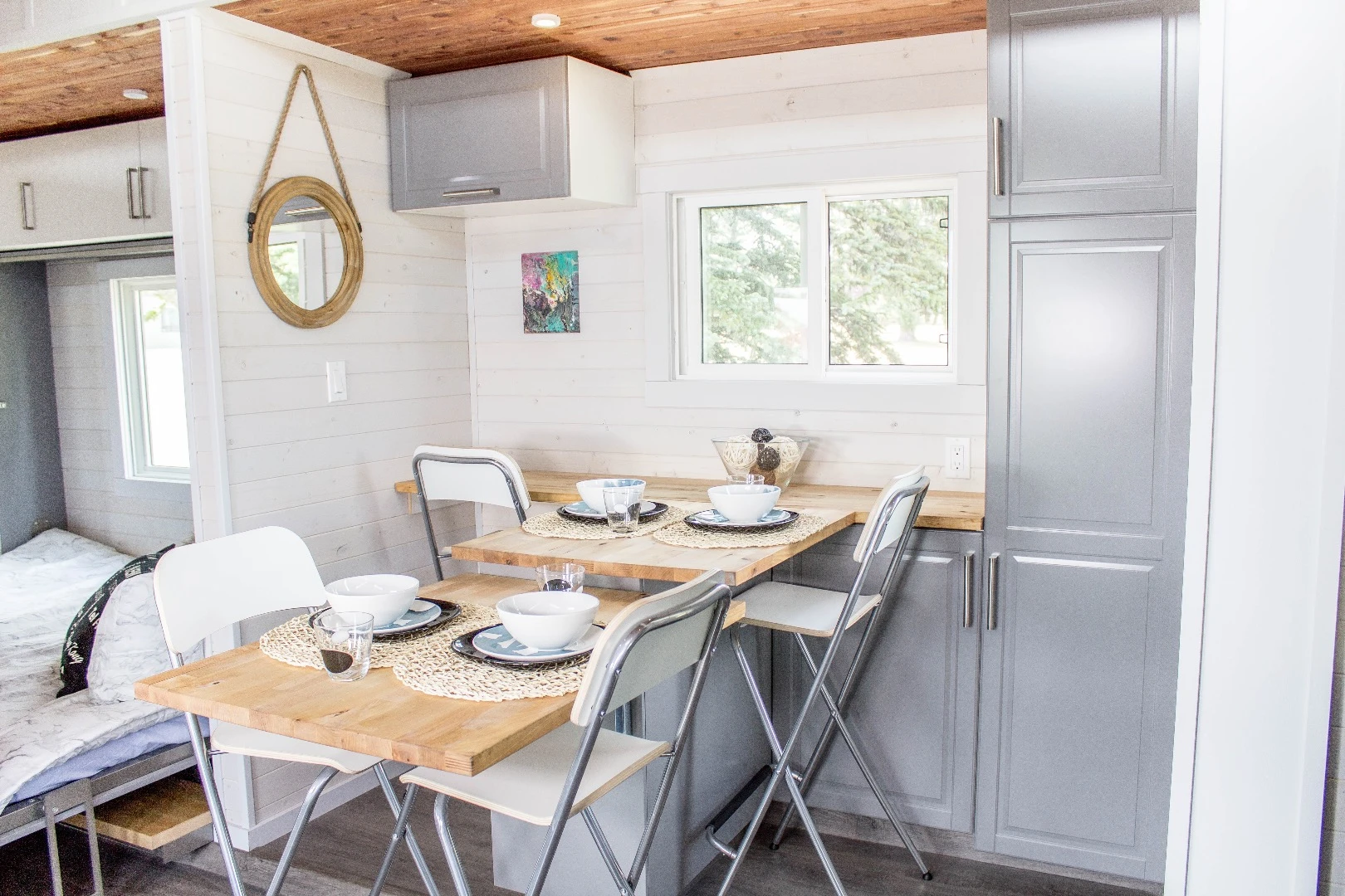 The Aurora looks a bit more like a studio apartment than a typical tiny house thanks to its extra width
