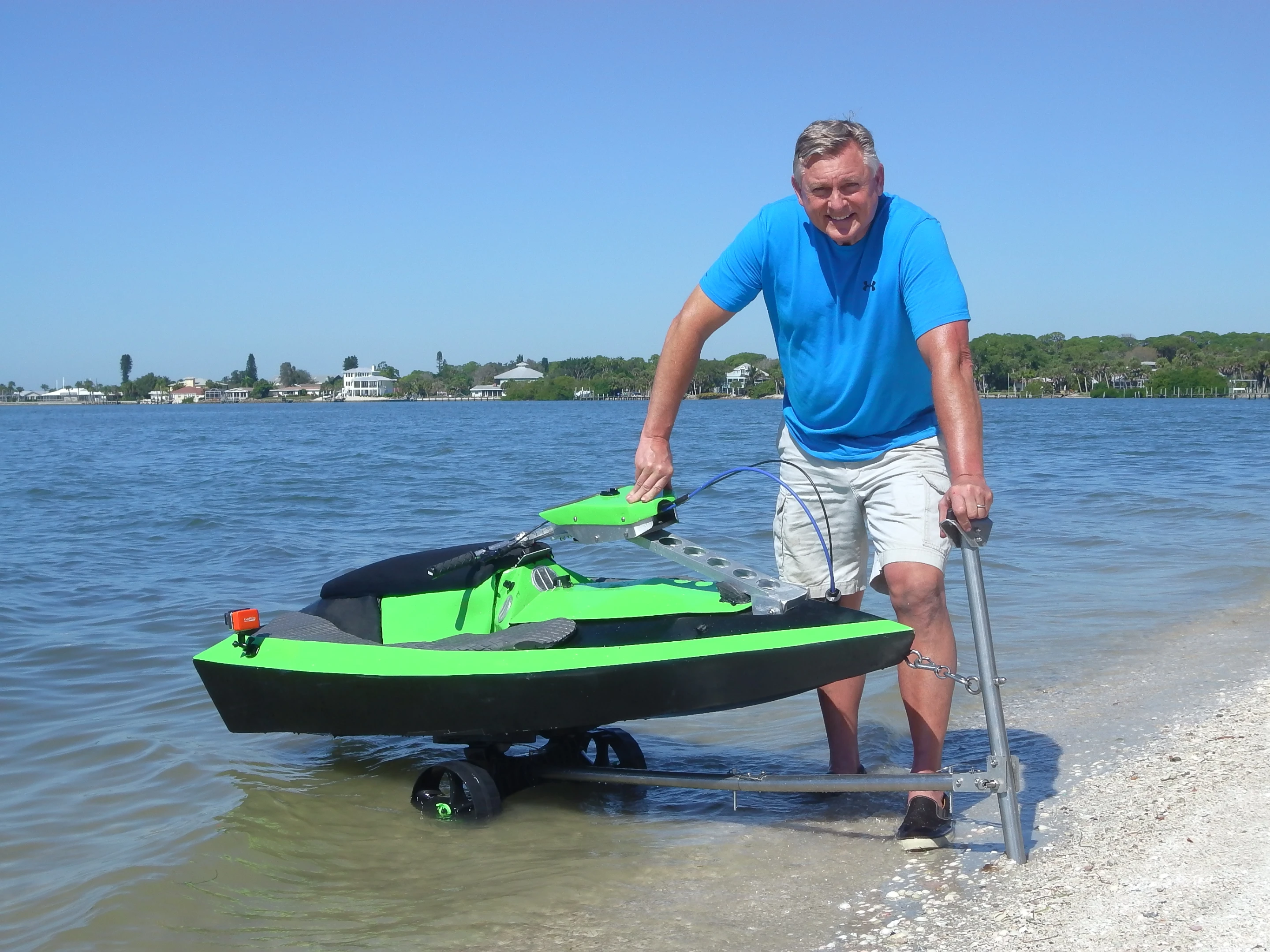 BomBoard founder John West, with his creation