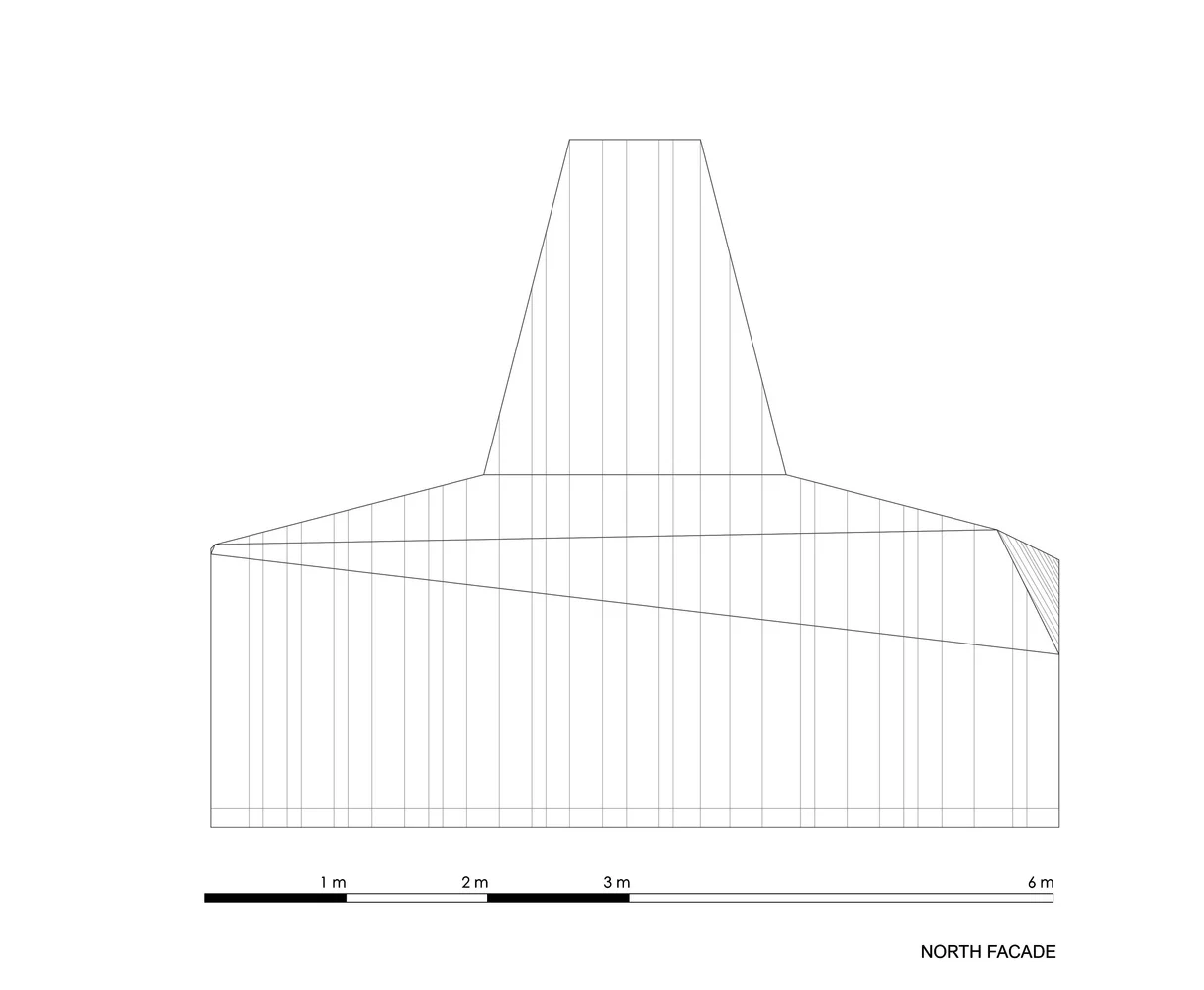 Architectural drawing of Călțun Shelter