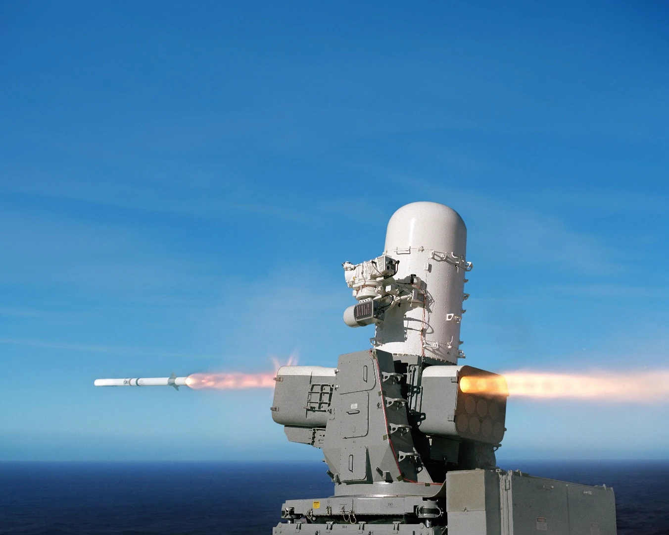 The Raytheon SeaRAM that is designed to intercept close-range threats