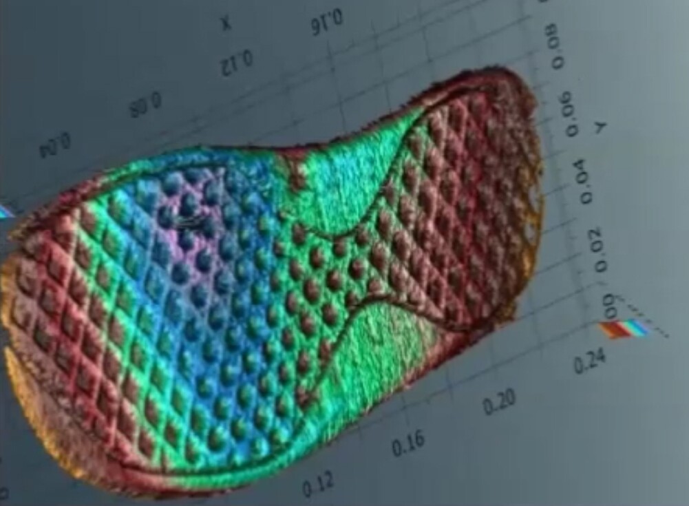 NIST 3D image capture showing point-to-point measurement grid (Image: Baumann/NIST)