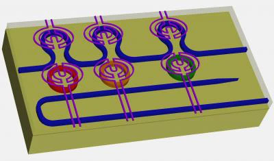The design for new silicon "microring resonators" (Image: Purdue University, Minghao Qi)