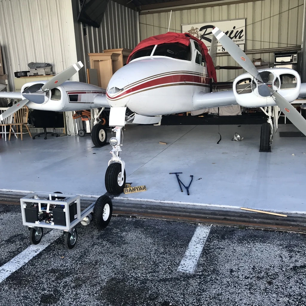 The first version of the Aircraft Tug failed to move the 5,200 lb Cessna 310