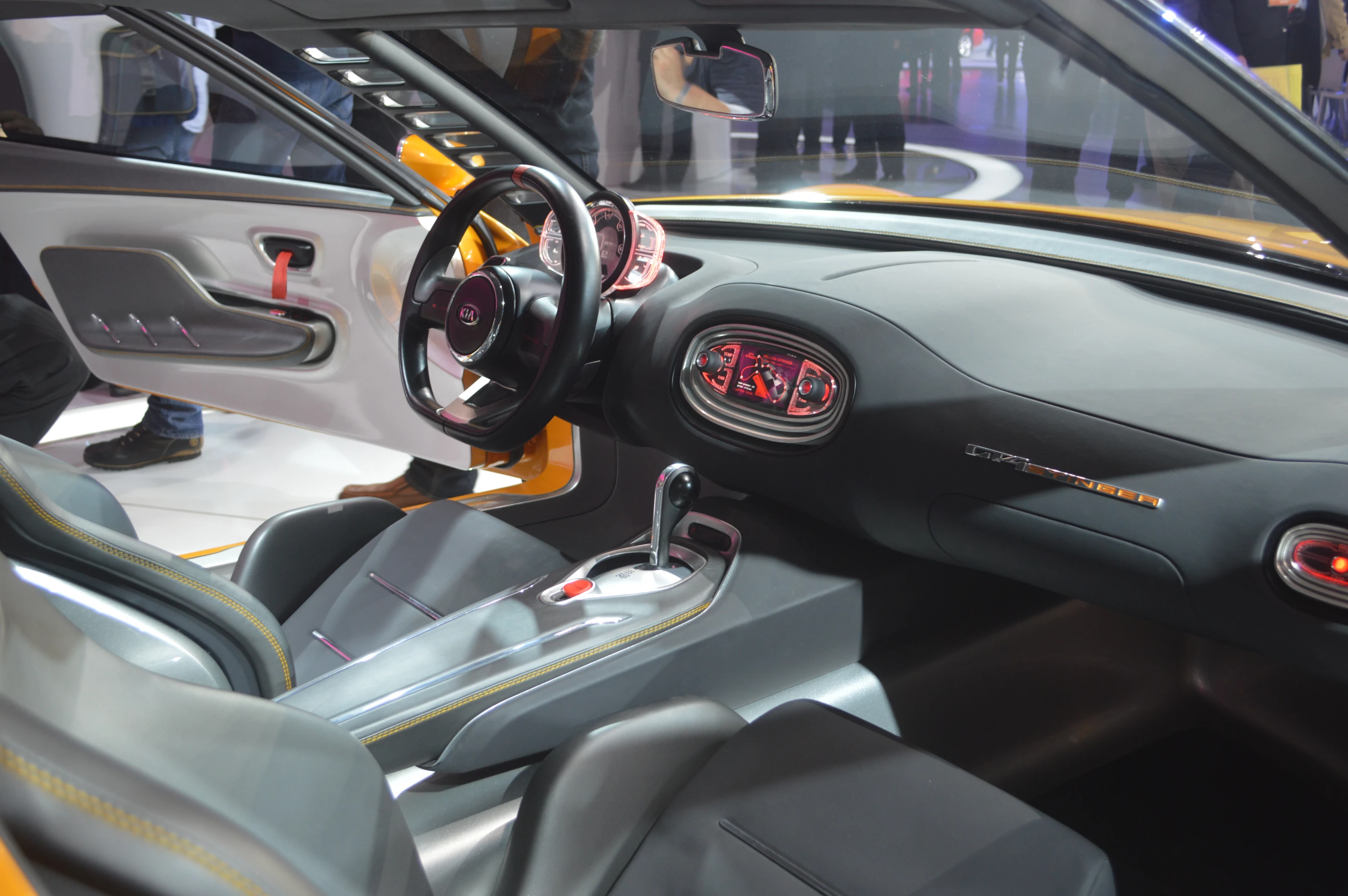 The GT4 Stinger dashboard is minimalist