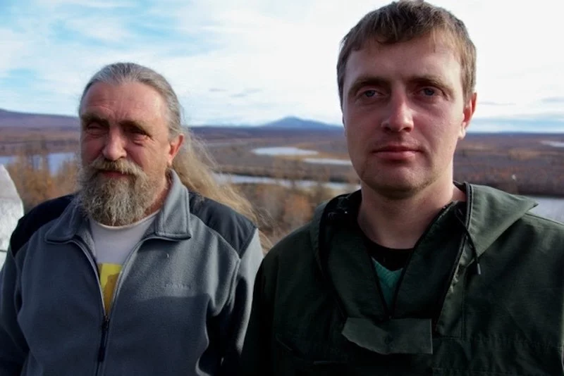 Sergey Zimov (left) and Nikita Zimov, directors of Pleistocene Park