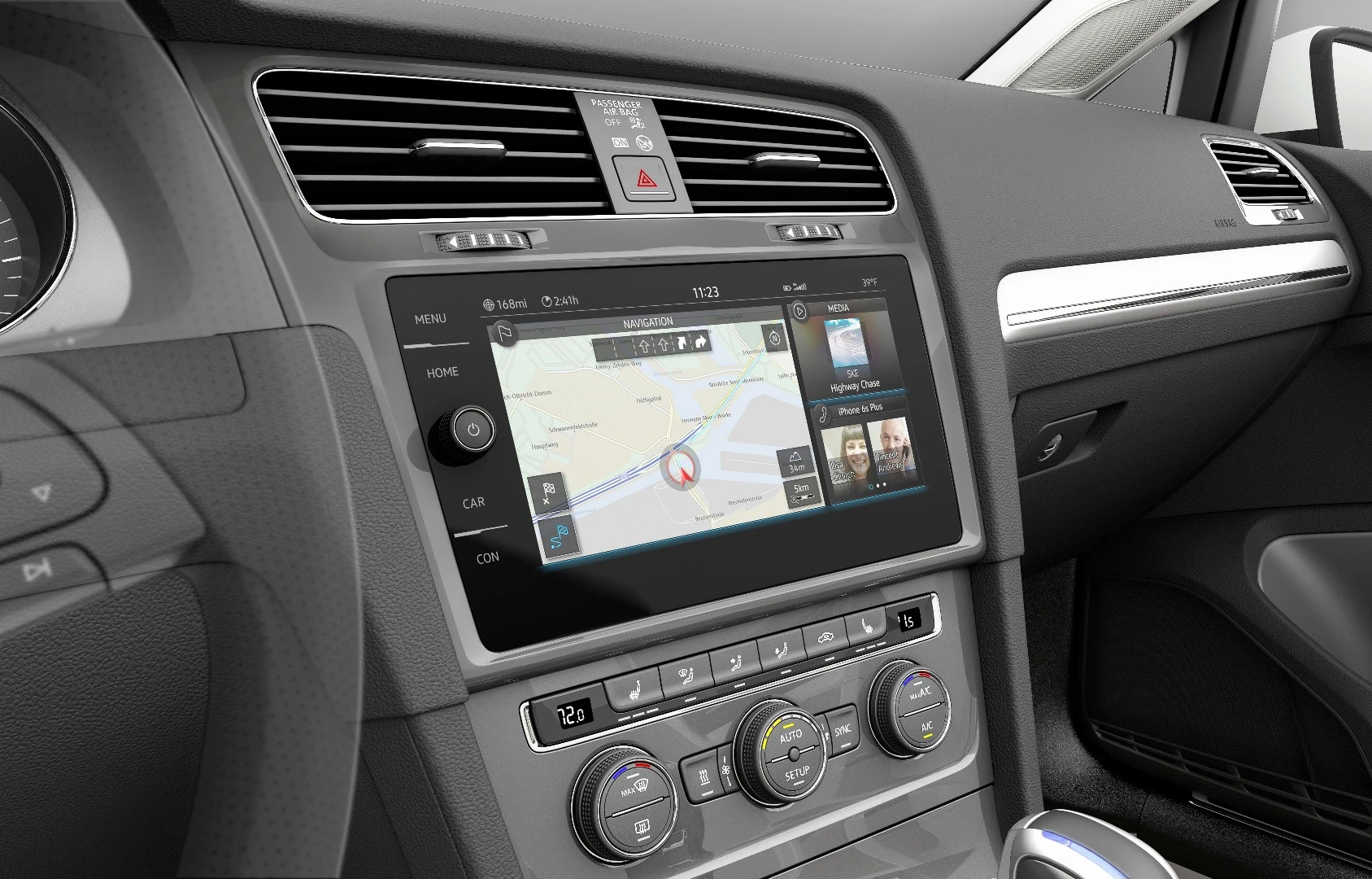 The gesture control functionality is powered by the latest version of VW's Modular Infotainment Toolkit (MIB)
