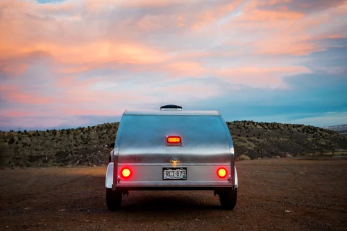 The exterior is finished in anodized aluminum