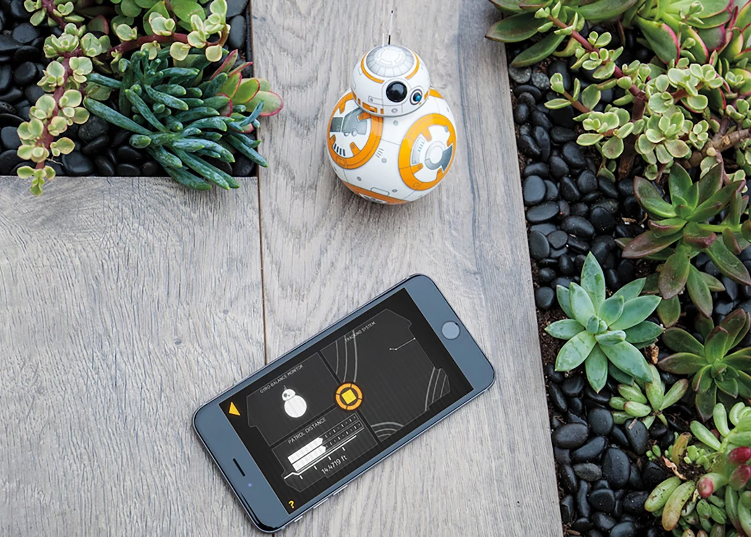 Magnets keep the head of the Sphero BB-8 in place