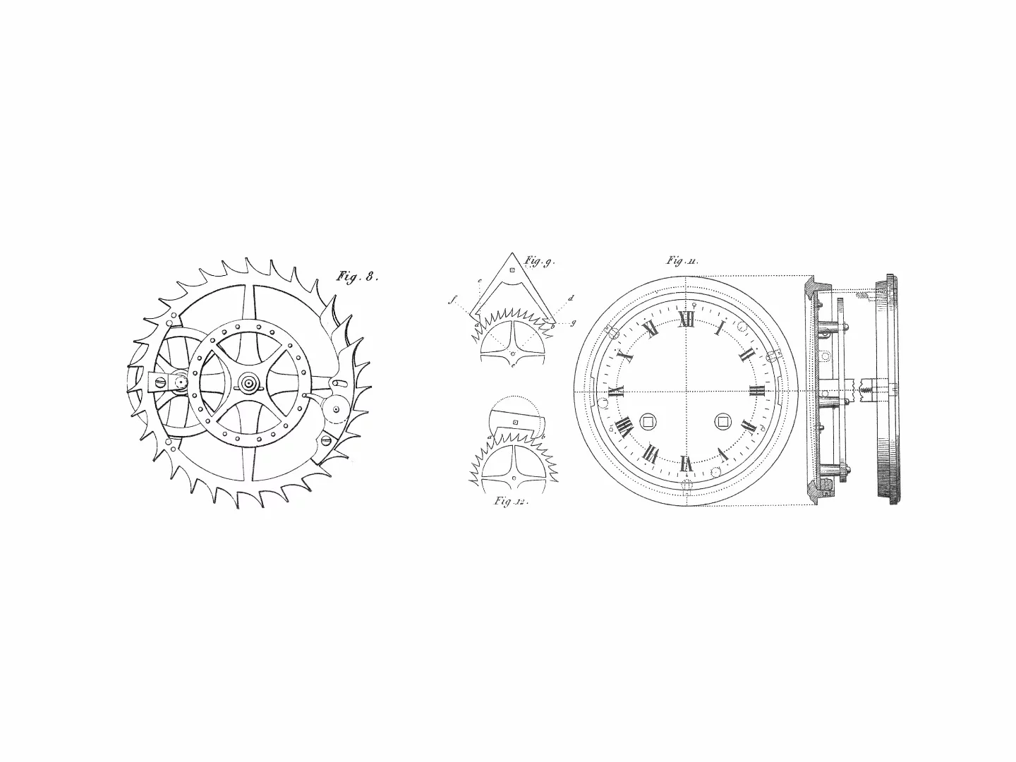 Horological drawings by Moinet