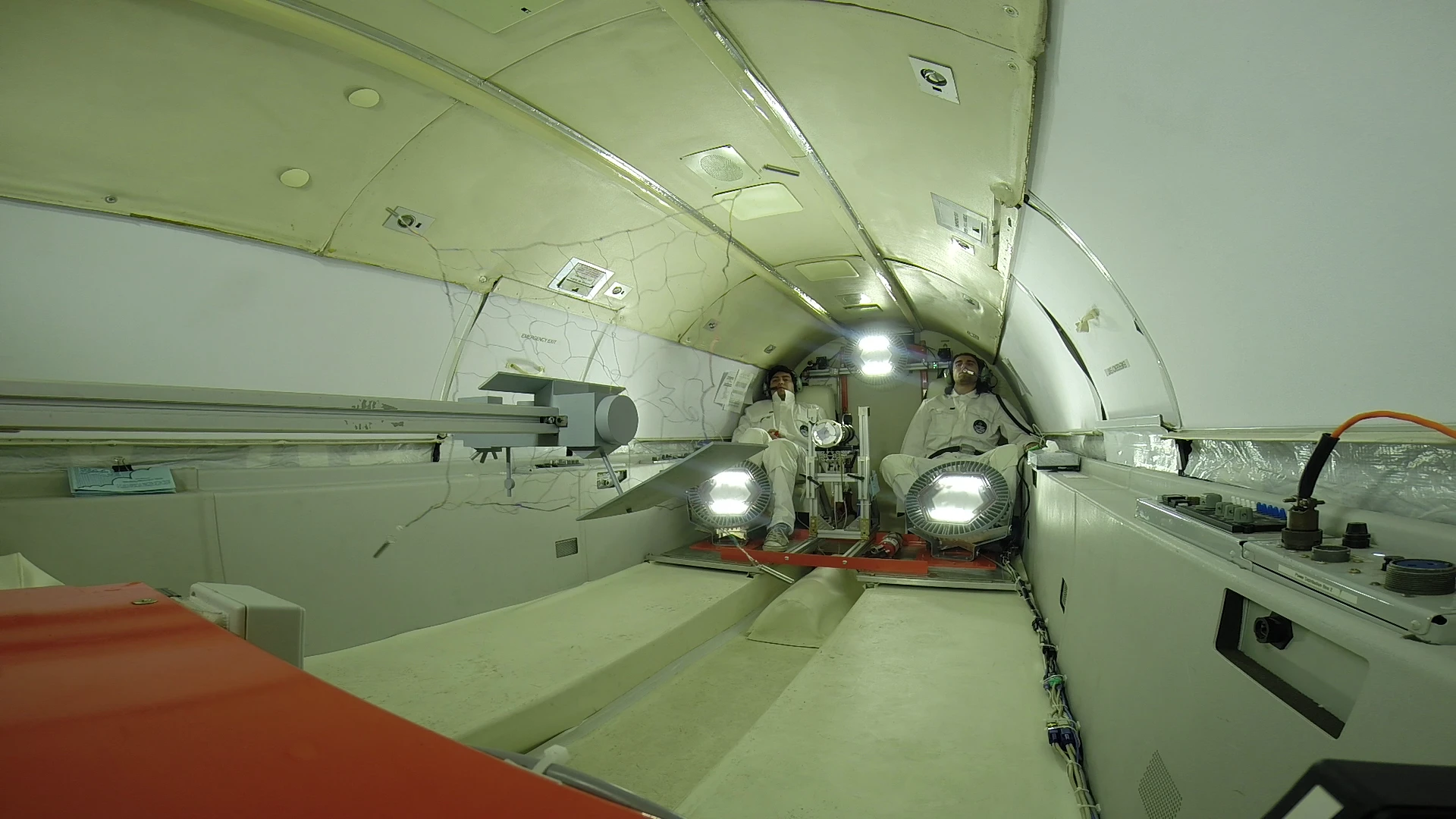 Shot of the parabolic net test in action (Photo: ESA)
