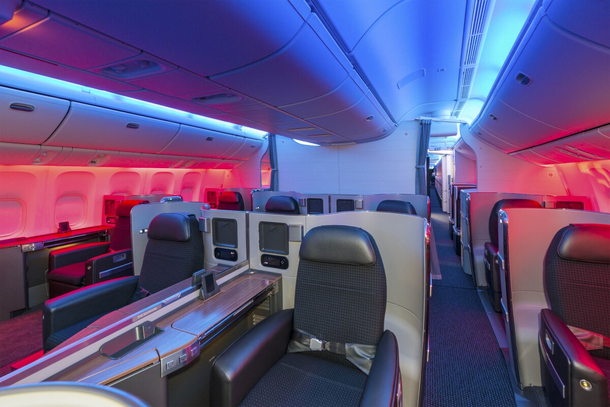 IntelliCabin features LED lighting and dimmable windows