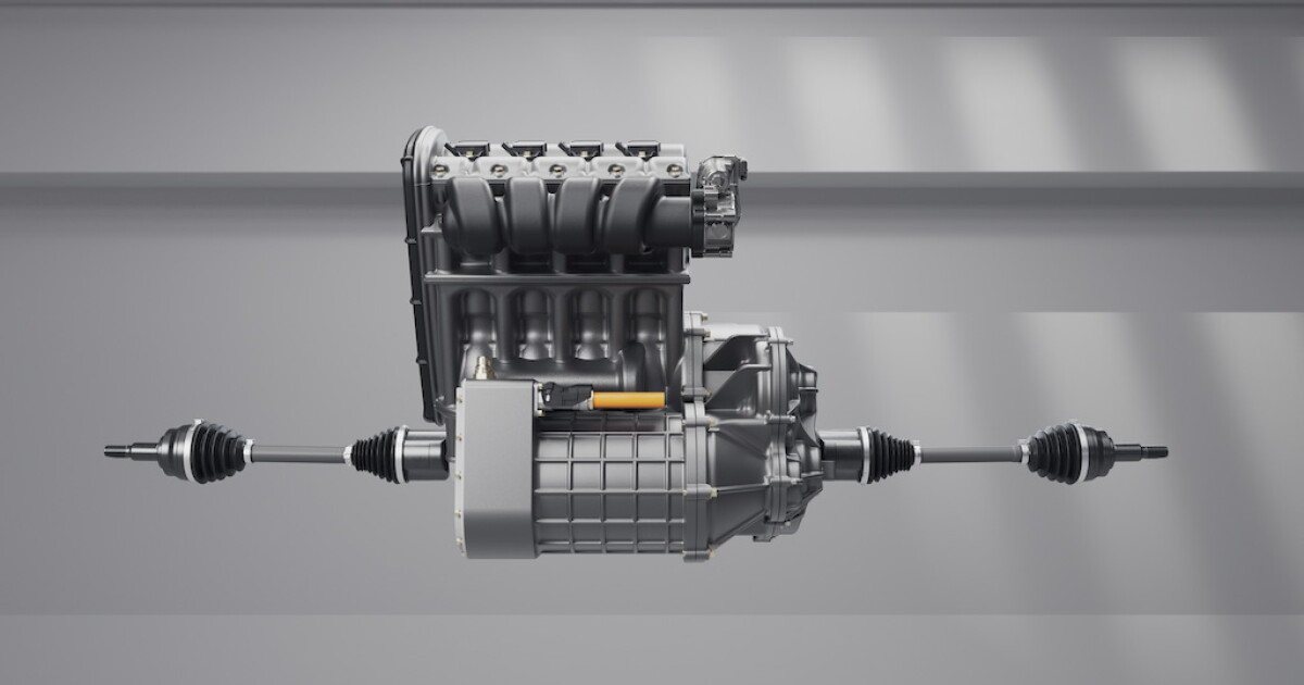 Integrated engine-motor drive retrofits pure EVs into hybrids