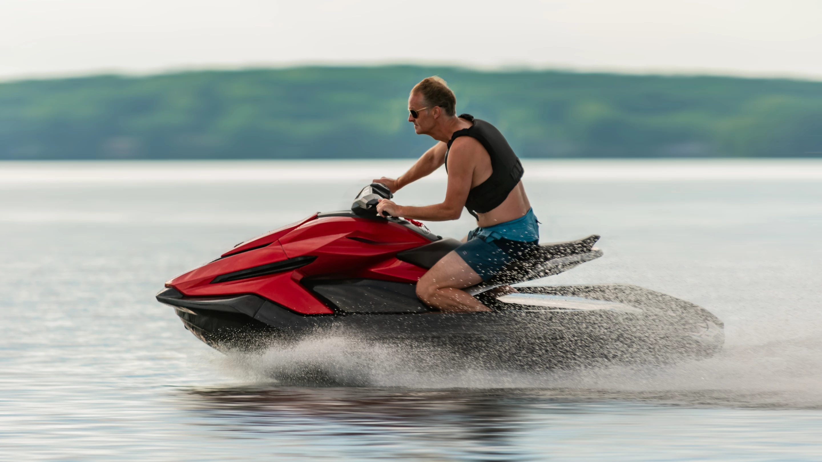 The Orca Performance edition personal watercraft (shown) can get up to 65 mph, while the Sport edition tops out at 56 mph