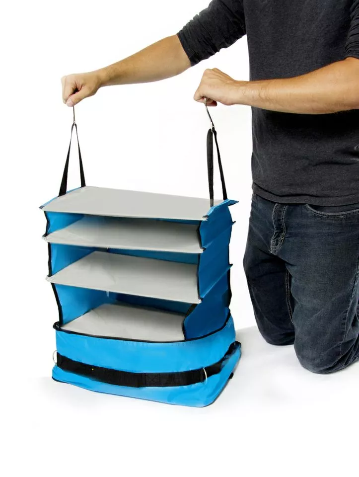 The Rise & Hang luggage insert can be put inside an existing suitcase