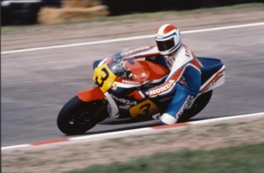 Freddie Spencer on the three-cylinder NS500 two-stroke