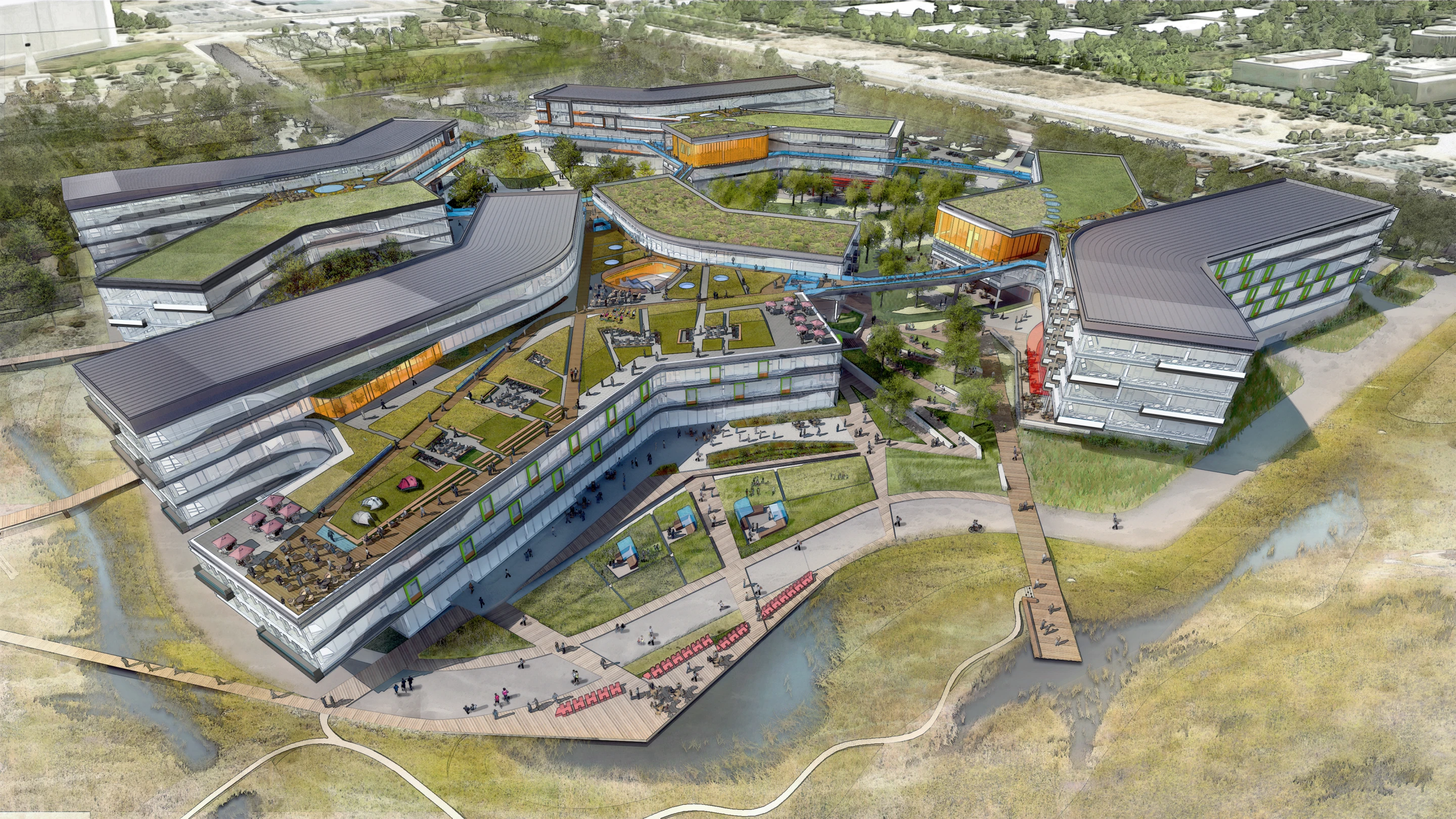NBBJ's Bay View Google HQ design (Image: NBBJ)